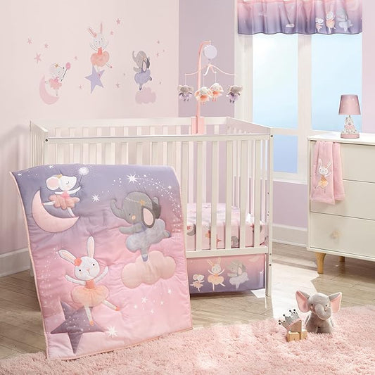 Bedtime Originals Tiny Dancer 3-Piece Ballet Baby Crib Bedding Set - Elephant-CubbioJoy