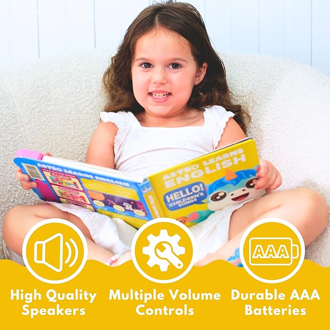 Children's Songs: Musical Toys & Interactive Sound Book for Toddlers 1-3, Baby’s First Year Music Book Gift, Singing Book for 1 Year Old Toddler & Kids, Nursery Rhymes Musical Books & Educational Toy-CubbioJoy