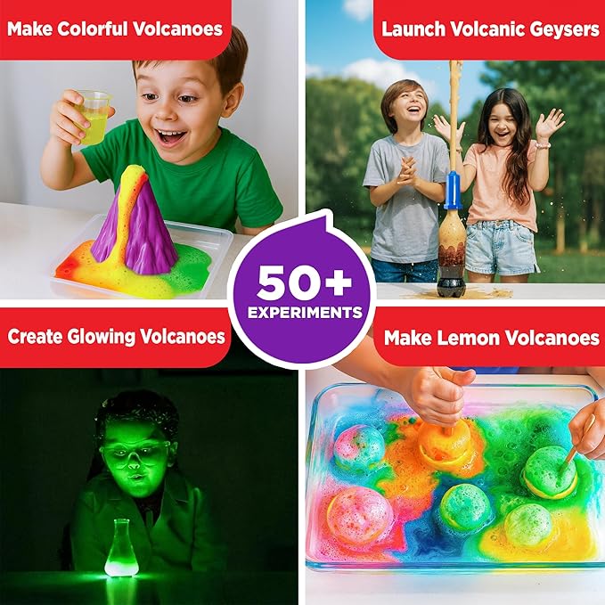 Doctor Jupiter Erupting Volcano Science Kit for Kids Ages 8+ | Birthday Gift Ideas for Boys 8-9-10-11-12 Year Olds | STEM Learning & Educational Science Projects-CubbioJoy