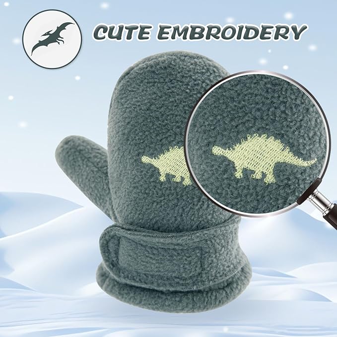 BAVST Baby Toddler Winter Mittens Girls Warm Fleece Lined Gloves Kids Sherpa Lined Mittens for Boys-CubbioJoy