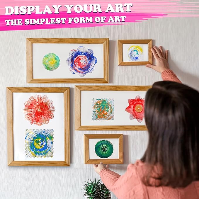 Arts and Crafts for Kids Ages 4-8,Paint Spin Art Machine Kit,Art Craft Set for 6-9 Year Old,Cool Painting Spinner Toys Kits Set,Art Supplies Birthday Gifts for Boy Girl Ages 6 7 8 9 10 11 12 Pink-CubbioJoy