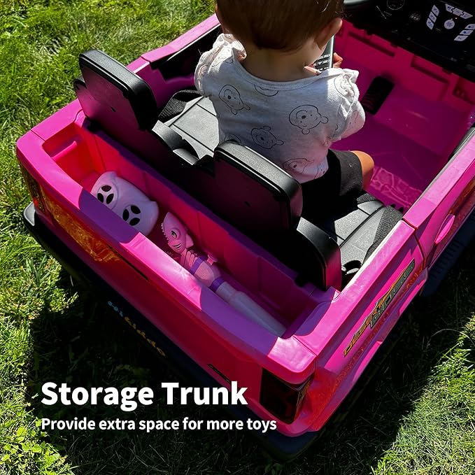 24V 2 Seater Ride on Toy for Big Kids, Electric SUV Kids Car to Drive w/Parent Remote, 2WD/4WD Switchable - Pink-CubbioJoy