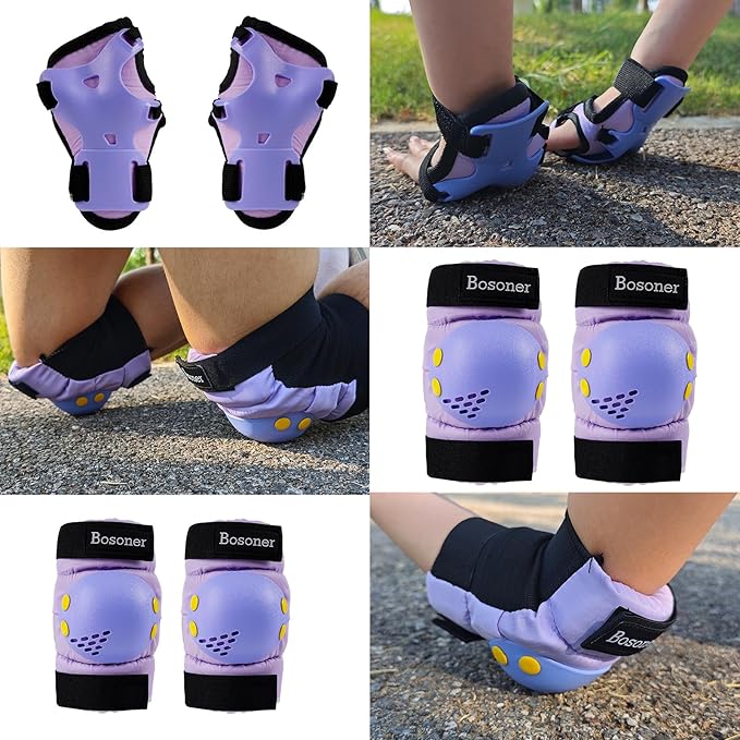 BOSONER Kids/Youth Knee Pad Elbow Pads for Roller Skates Cycling BMX Bike Skateboard Inline Rollerblading, Skating Skatings Scooter Riding Sports-CubbioJoy