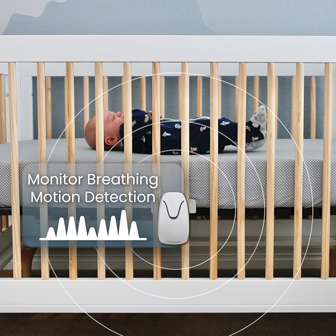 Babysense True Sleep HD Video Baby Monitor with Camera and Audio & Baby Sleep Breathing Movement Monitor, No Wifi, Non Wearable Non Contact Monitoring with 2 Under-Mattress Sensors, Full Crib Coverage-CubbioJoy
