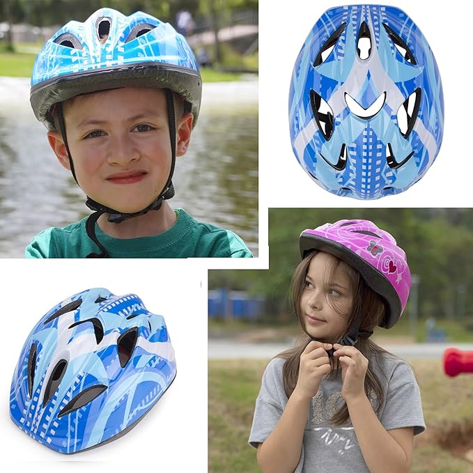 Kid Bicycle Helmets, LX LERMX Kids Bike Helmet Ages 3-5/5-14 Adjustable from Toddler to Youth Size, Durable Kids Bike Helmet with Fun Designs for Boys and Girls-CubbioJoy