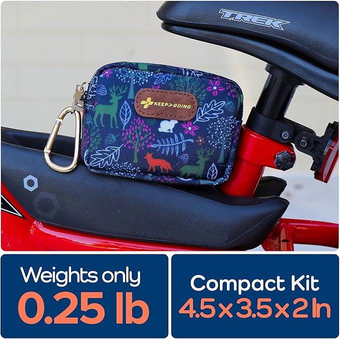 KeepGoing Small Travel First Aid Kit Kids – 60 Pc. Mini First Aid Kit for Purse, Diaper Bag, & Backpack with Latex-Free Bandages – 4 Oz., & 4.5 x 3.5 x 2 in, TSA-Approved-CubbioJoy