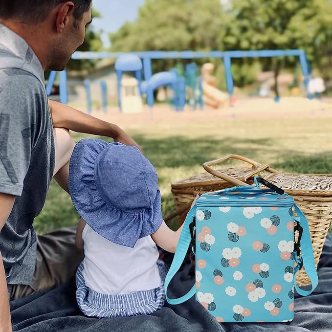 Breast Milk Cooler Bag with Ice Pack - Fits 4 Bottles Up to 9 Oz - Insulated Bag for Nursing Moms, Daycare, Travel-CubbioJoy