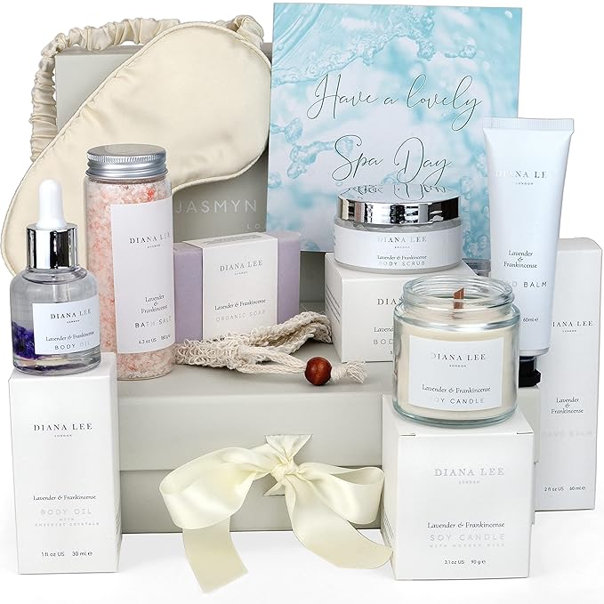 Jasmyn & Greene Luxury Spa Gift Basket for Women - 10 Relaxing Spa Birthday Gifts for Women with Lavender. Bridal Shower Gifts for Woman with Self Care Kit. Get Well Soon Package for Mother Sister.-CubbioJoy
