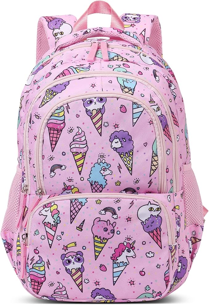 CLUCI Kids Backpack for Girls Bookbags Preschool Backpack Toddler Daycare School Bag Elementary Kindergarten Lightweight Waterproof Pink Unicorn-CubbioJoy