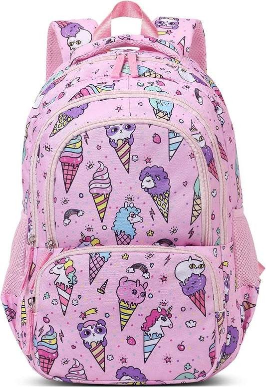 CLUCI Kids Backpack for Girls Bookbags Preschool Backpack Toddler Daycare School Bag Elementary Kindergarten Lightweight Waterproof Pink Unicorn-CubbioJoy