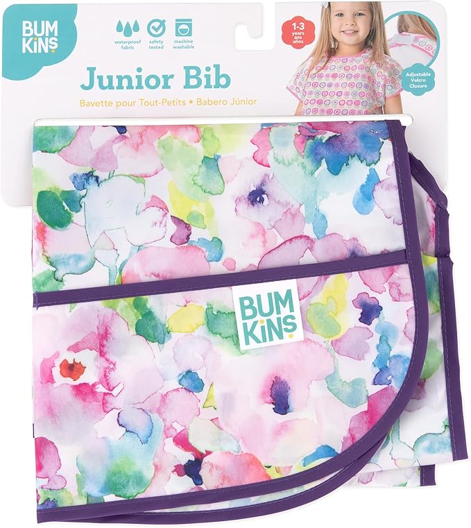 Bumkins Bibs - Toddler Bibs, Waterproof, Large for 1-3 Years, Short Sleeve-CubbioJoy