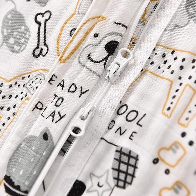 Baby Sleep Sack 2-4 T Baby Wearable Blanket 100% Organic Cotton 0.5 TOG Toddler Sleeping Sack 2- Way Zipper Soft Lightweight X-Large Pup-CubbioJoy