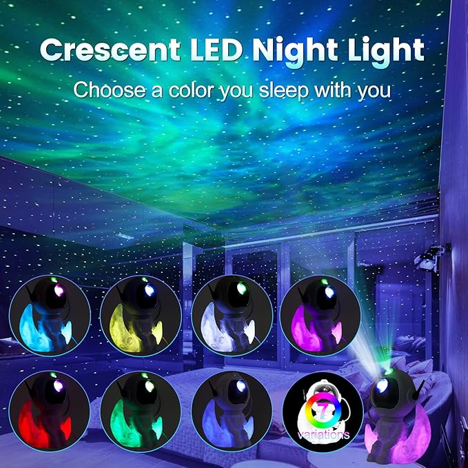 Astronaut Galaxy Projector Night Light - Nebula Star Projector with Timer & Remote, Room Decor for Kids Adults, Christmas Birthday Valentines Day Gift-CubbioJoy