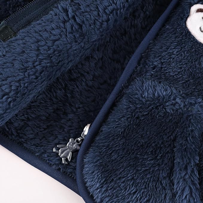 Baby Boys Girls Fleece Vest Zip Up Cute Bear Jackets Fuzzy Fall Winter Warm Clothes Newborn Outwear for Toddler Infant-CubbioJoy