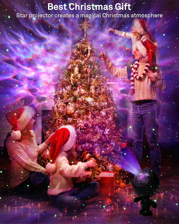 AIRIVO Star Projector,Astronaut Galaxy Projector Night Light Bluetooth Speaker with Remote,White Noise,Interactive Posture Adjust,Room Bedroom Decor,Birthday Christmas Gifts for Kids Adults-CubbioJoy