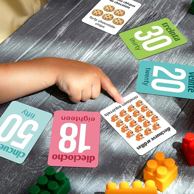 Ceiba Tree Spanish Flash Cards 100 English to Spanish Bilingual Flashcards Español Vocabulary Alphabet Number Colors Educational Learning Toys for Kids Adult Beginners Toddlers Grade School Classroom-CubbioJoy