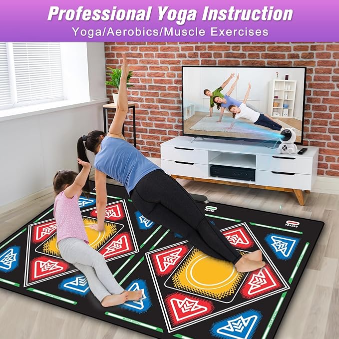 Dance Mat, Electronic Dance Mat for TV with HD Camera, Wireless Double User Dance Mat with Game Controller, Non-Slip Dance Pad for Kids Adults, Christmas Birthday Gifts for Girls Boys-CubbioJoy