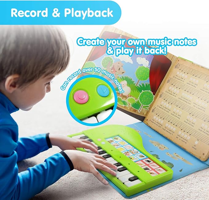 BEST LEARNING My First Piano Book - Educational Musical Toy for Toddlers Kids Ages 3-5 Years - Ideal 3, 4 Year Old Boy or Girl Birthday Present-CubbioJoy