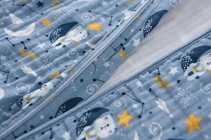 Baby Sleep Sack 6-12 Months Wearable Blanket for Babies 100% Organic Cotton 2-Way Zipper YKK 0.5 TOG Toddler Sleeping Sacks Bears-CubbioJoy