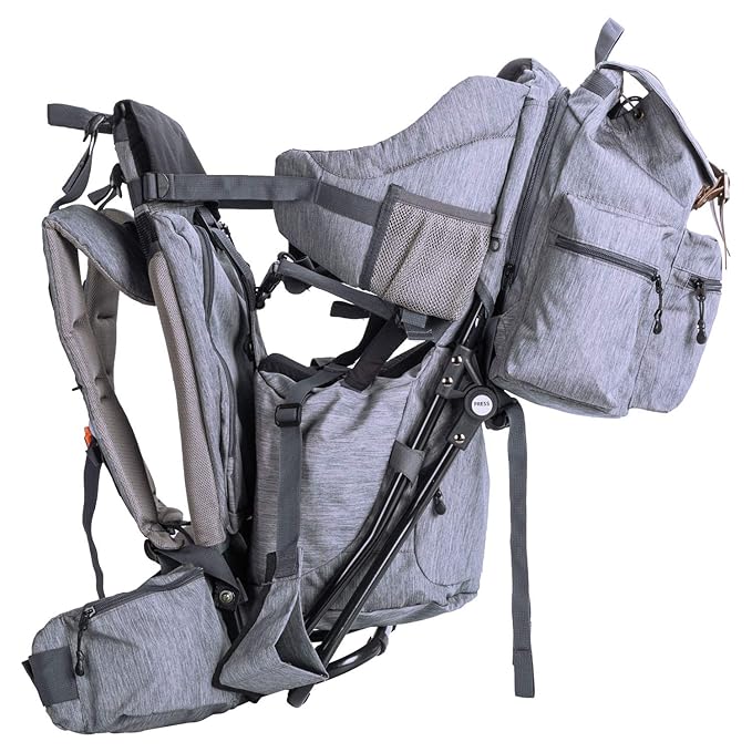 ClevrPlus Urban Explorer Child Carrier Hiking Baby Backpack, Heather Gray-CubbioJoy