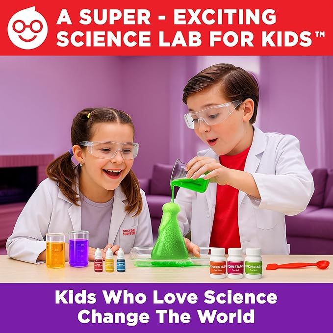Doctor Jupiter My First Science Kit for Kids Ages 4-5-6-7-8 | Birthday Gift Ideas for 4+ Year Old Boys & Girls | Toy Stem Kit with 100+ Experiments | Learning & Educational Projects-CubbioJoy