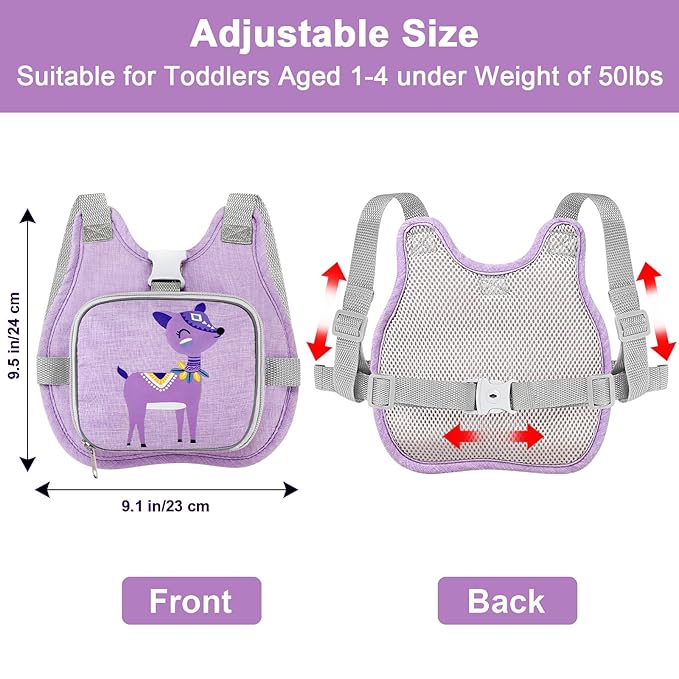 Accmor Toddler Harness Leash, Cute Deer Kids Harness + Anti Lost Wrist Link, Collapsible Child Leash for Outdoor Travel, Portable Baby Walking Harness Protector Wristband Strap for Baby Girls-CubbioJoy