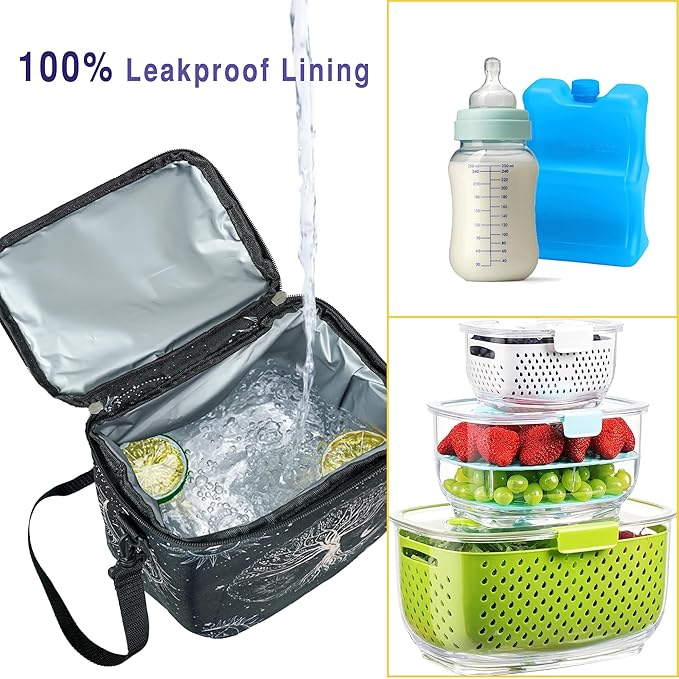 Breastmilk Cooler Bag with Ice Pack Fits 4 Baby Bottles Up to 9 Ounce Insulated Baby Bottle Bag Breast Milk Cooler on The Go with Strap Baby Bottle Cooler Bag for Nursing Mom Daycare or Travel-CubbioJoy