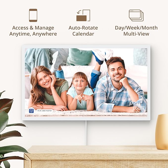 Dragon Touch 32" Digital Calendar Chore Chart – 1080P Full HD Interactive Touchscreen, Smart Family Planner, Hearth Display Digital Calendar Wall & Desk Mountable for Seamless Scheduling-CubbioJoy