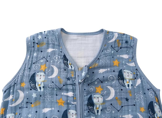 Baby Sleep Sack 12-24 Months Wearable Blanket for Babies 100% Organic Cotton 2-Way Zipper YKK 0.5 TOG Toddler Sleeping Sacks 1-2 T Bears-CubbioJoy
