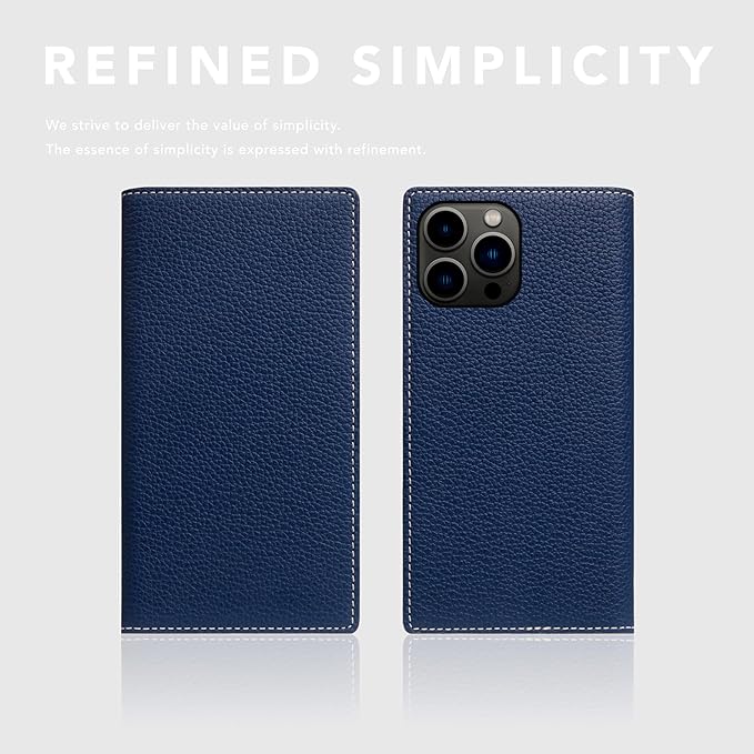 D8 Full Grain Leather Wallet Case for iPhone 15 Pro Max - [2-in-1] Handcrafted Detachable Diary Style with Magnetic MagSafe Back Cover, Gift Box Included (Navy Blue)-CubbioJoy