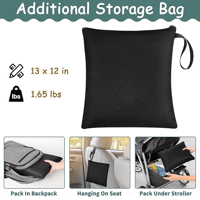 Infant Car Seat Travel Bag Fit Nuna Pipa All Model Car Seat and Base, Fit Doona Baby Stroller, Padded Car Seat Bags for Air Travel, Gate Check Bag with Side Pocket, 5 Protective Feet, Storage Bag-CubbioJoy