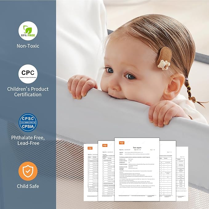 Baby Playpen,Large Play Pen for Babies and Toddlers with Door 79x71 Inch, Adjustable Playpen Non-Slip Suction Cups Base Safe and Sturdy, Indoor Outdoor Playard,Black-CubbioJoy