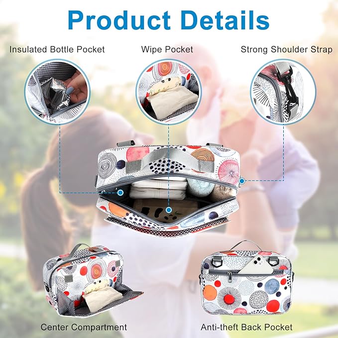 Accmor Stroller Organizer, Universal Stroller Organizer with Insulated Cup Holder Pocket, Dual Purpose Large Capacity Stroller Bag Caddy, Stroller Accessories Fits for Uppababy, Doona, Nuna Strollers-CubbioJoy