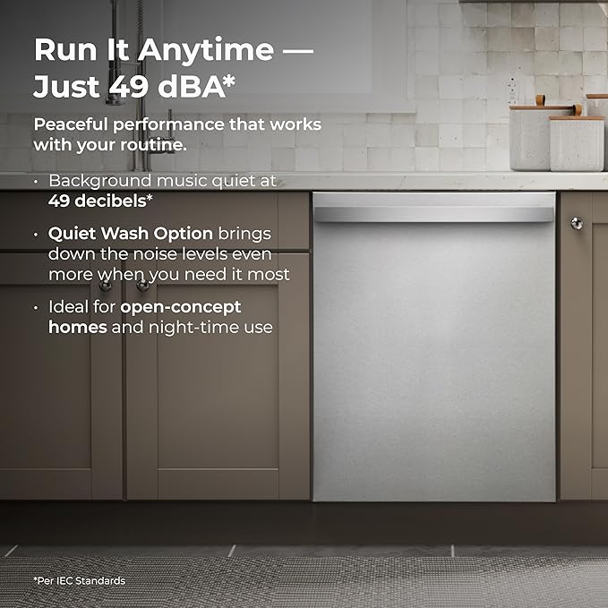 Kenmore 22-14625 24" Built-In Dishwasher - Quiet Tub with TurboDry, Leak, & SmartWash Soil Detection - 15 Place Settings - 49 DBA - ENERGY STAR Certified - Fingerprint Resistant Stainless Steel-CubbioJoy