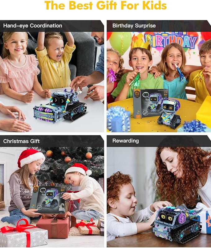 3 in 1 STEM Robotics Toy Building Blocks Set, Programmable APP Remote Control Robot/Car Robot Coding Kit, STEM Project Education Birthday Gift for Boys and Girls Ages 8-12 (433 Pieces)-CubbioJoy