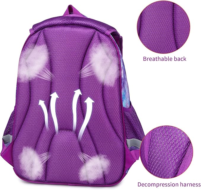 Cusangel Backpack for Girls Boys School Bookbags Kindergarten Elementary Lightweight Waterproof Multifunctional Large Capacity for Backpack (16 inch Fun Prints)-CubbioJoy