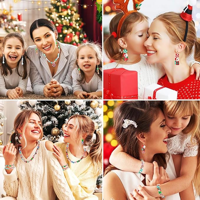 1480pcs Christmas Polymer Clay Beads Charms Friendship Bracelet Necklace Earring Jewelry Making kit, Accessories for Arts Crafts DIY Gifts for Women Girls-CubbioJoy