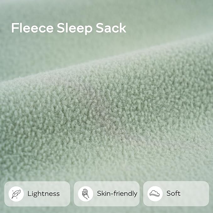 JELLYMONI Fleece Baby Sleep Sack 6-12 Months, 2 Pack 1.5 TOG Baby Wearable Blanket Winter Infant Sleeping sack with 2-Way Zipper, Warm Toddler Sleep Sack-CubbioJoy