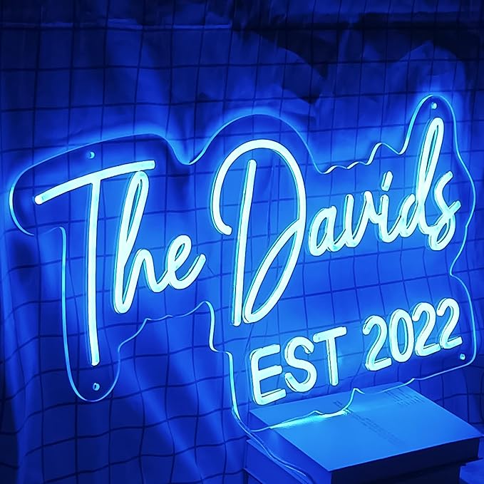 Custom Neon Sign,Neon Sign Customizable for Wall Decor,Birthday Gift, Gifts for girl,Girlfrend, christmas,Wedding,Party,Bar,Salon,Personalized Family Name ligh for Bedroom Decor-CubbioJoy