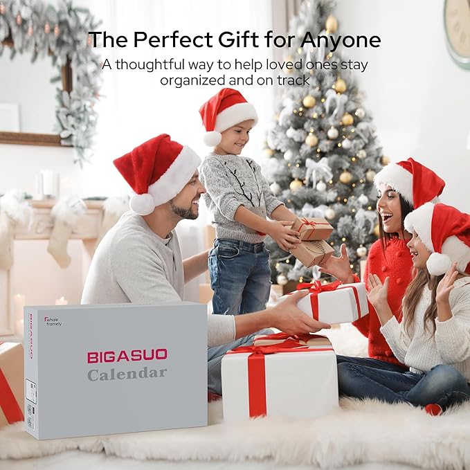 15.6 Inch Digital Calendar, Full HD Touchscreen Smart Planner for Family Schedules - Wall & Desk Mount, Great for Seamless Daily Planning & Household Organization, with LED Reminder Light-CubbioJoy