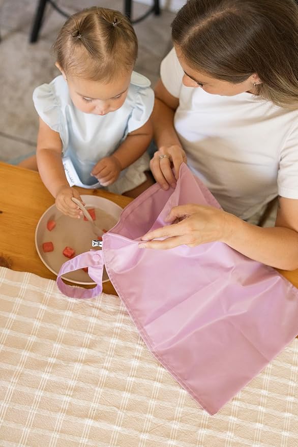 Tiny Twinkle Mess-Proof Waterproof Wet Dry Bag | 2-Pack Reusable Wet Bags for Swimsuits & Baby Clothes | Leakproof Wet Bag for Travel & Diaper Changes for Baby (Unicorn)-CubbioJoy