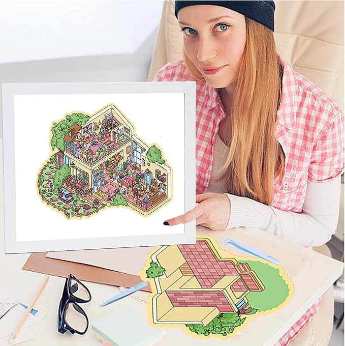 DIY 3D Sticker Scene，Jumbo-Large Party House, Reusable Sticker, Cute Sets for Free Combination, Waterproof for Anywhere, Crafts Party Favors Birthday Gift-CubbioJoy