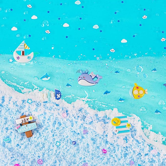 6 Packs Slemes, Blue Slime Kit - Cloud Slime kit for Boys Girls Ages 8-12, for Kids Slime Set Party kit Goodie Bag Stuffers, 4 5 6 7 8 9 10 Year Old Girl Birthday Gift Cute Stuff-CubbioJoy