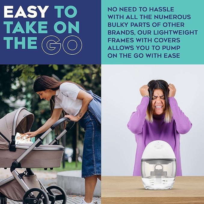 BabyBuddha Manual Breast Pump, Single Hand Expression Breastmilk Pump, Cordless and Portable, No Batteries or Power Needed, Soft Silicone Massage Cushion, BPA Free, Quiet, Dishwasher Safe, 1 Pack-CubbioJoy