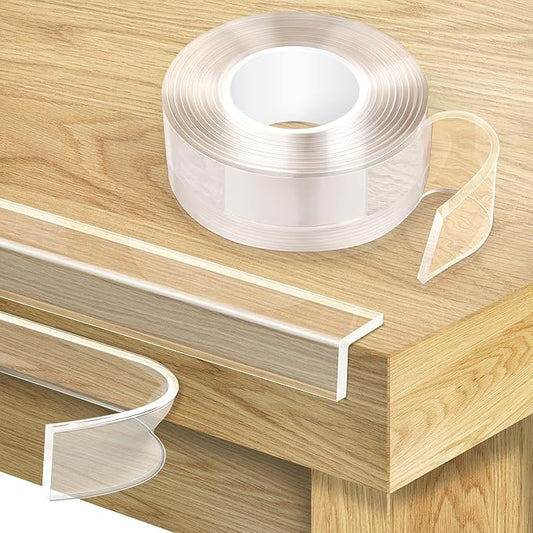 Corner Protectors Baby Proofing,Clear Corner Protector,Soft Edge Protector 16.4ft(5M) Corner Guards Furniture Corner&Edge Safety Bumpers with Upgraded Strong Adhesive for Furniture&Sharp Corners-CubbioJoy