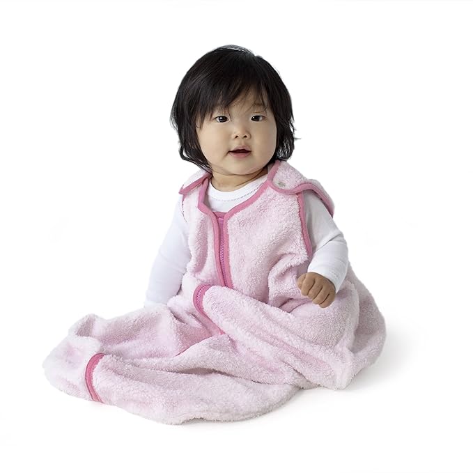 baby deedee Sleep Nest Teddy Baby Sleeping Bag, Pink, Small (0-6 Months)-CubbioJoy