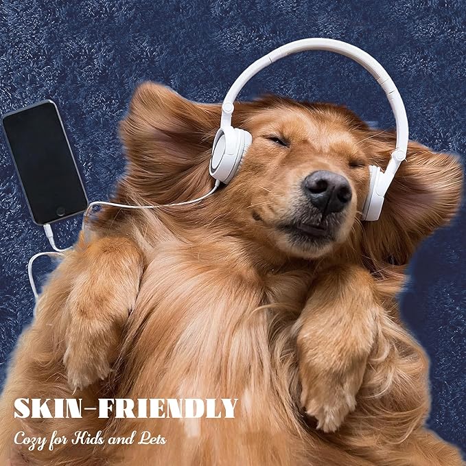 5x7 Area Rug for Living Room: Fluffy Shag Soft Washable Rugs Fuzzy Plush Indoor Carpet for Bedroom Nursery Playroom Dorm Kids Girls Boys Room (Navy Blue, 5'x7')-CubbioJoy