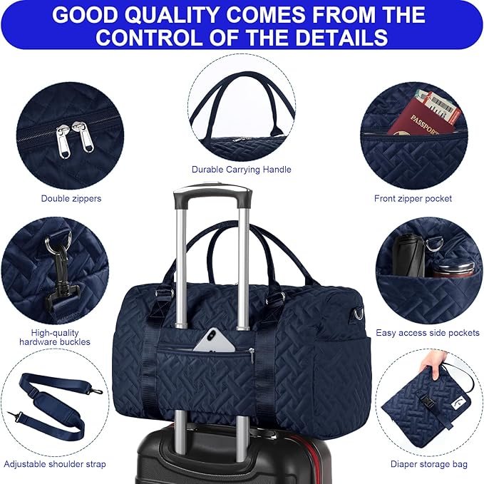 Diaper Bag Tote: Mommy Bag, Baby Bag for Boy and Girl, Mom Hospital Bag, Twins or 2 Kids Diapers Bag-CubbioJoy