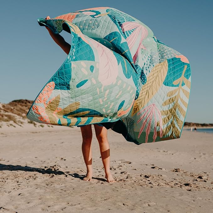 Jumbo Picnic Rug, Premium Large Picnic Mat, 6'7" x 6'7", Outdoor Waterproof Picnic Blanket Beach Mat, Foldable & Waterproof, Picnic Blankets Ideal for Beach & Park, Outdoor Blanket-CubbioJoy