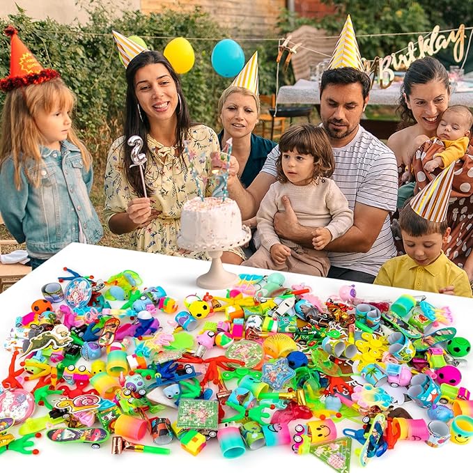 300-Piece Kids Party Favors Toys Kit for Birthdays, Classroom Prizes, Easter Egg Hunts, Carnivals & More-CubbioJoy